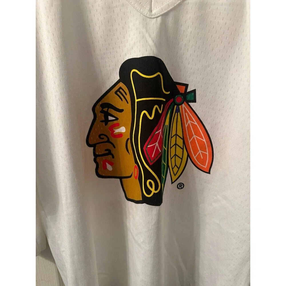 Chicago Blackhawks Kids 14-16 White Mesh Jersey‎ by Park Anthony